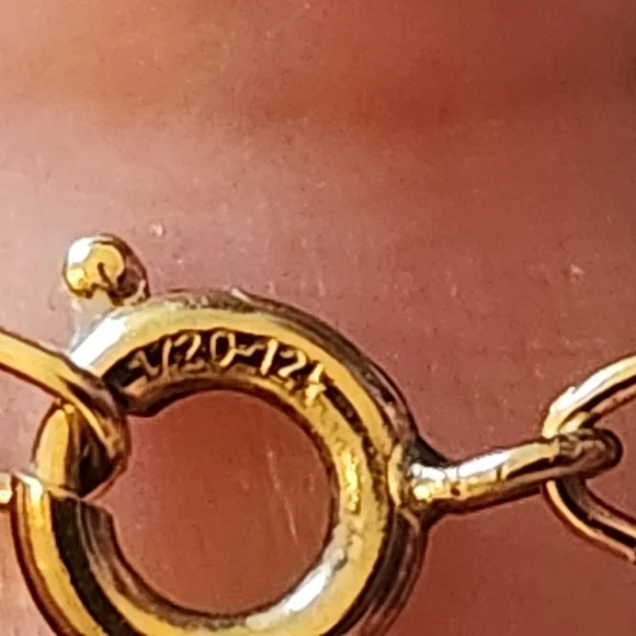 Vintage Van Dell 12K Gold Filled Enamel Floral Necklace - Picture 6 of 10